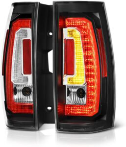 VIPMOTOZ C-Shape LED Tube Black Housing Tail Light Housing Lamp Assembly Driver & Passenger Side