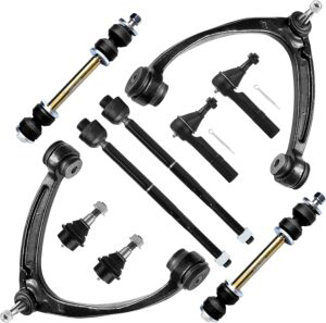 SCITOO 10pcs Front Suspension Kit - 2 Upper Control Arm 2 Stabilizer Sway Bar Links 2 Lower Ball Joints 2 Inner 2 Outer Tie Rod Ends