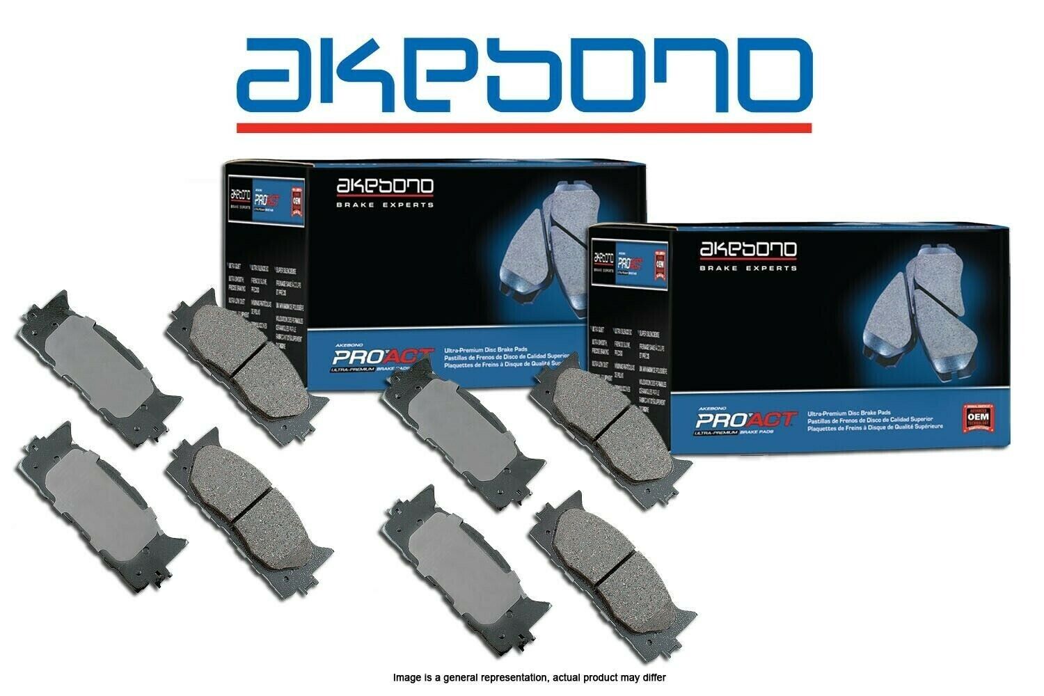 [FRONT+REAR] Akebono Pro-ACT Ultra-Premium Ceramic Brake Pads